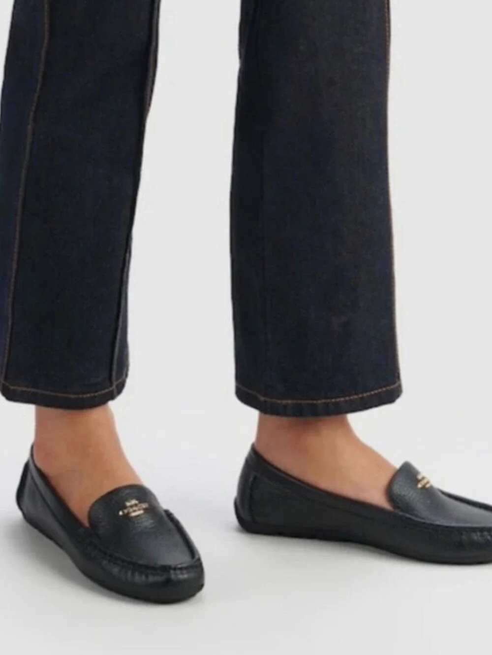COACH LEATHER MARLEY DRIVER LOAFERS
